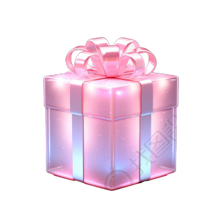 透明背景粉紫包装盒高清图形素材