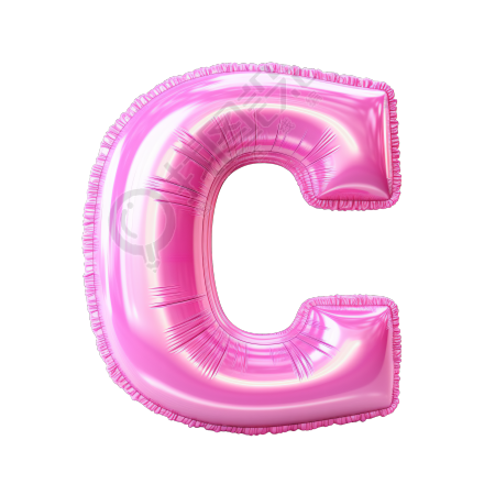 充气字母粉色气球设计元素
