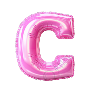 充气字母粉色气球设计元素