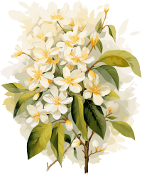 可商用图形素材茉莉花束插图