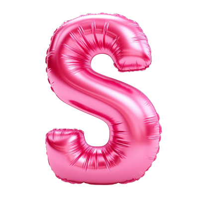 粉色充气字母创意设计素材