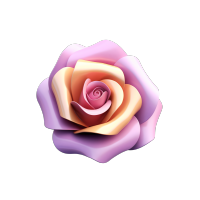 粉金色玫瑰花3D创意设计素材