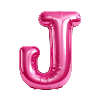 粉色充气字母气球素材