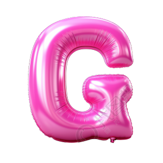 专业图形素材字母气球粉色插画