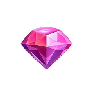 粉紫金3D钻石图标素材