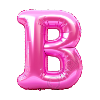 粉色充气字母商业设计插画