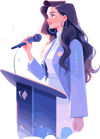 优秀的女讲师插画