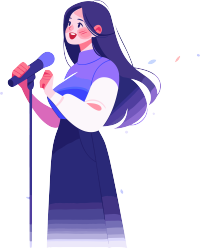 意气风发的女讲师插画
