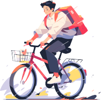 山地自行车运动插画矢量图形