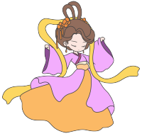 透明背景优雅的古风嫦娥插画