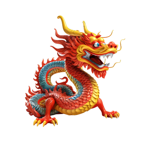 高清创意设计元素3D卡通中国龙插图