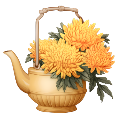 茶壶里的菊花超级色彩插图