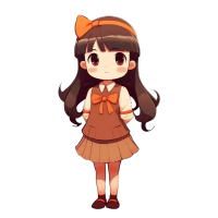 卡通少女手PNG图形素材
