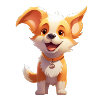 卡通柯基犬PNG素材商业设计插画