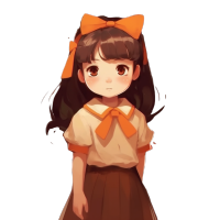 可爱的卡通女孩插画