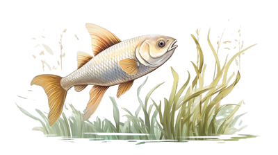 白色背景下的鱼插图素材