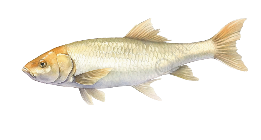 金色的鱼科研插画设计