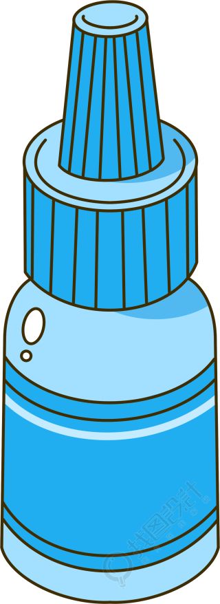 蓝色瓶装眼药水商业可用素材