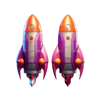 商业设计玩具火箭素材