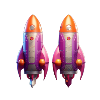 商业设计玩具火箭素材