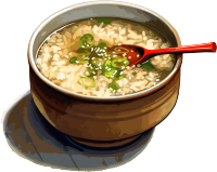 透明背景大米粥美食素材