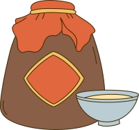 手绘桃园三结义酒壶PNG元素