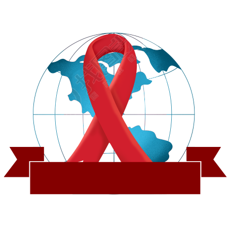 创意设计艾滋病日红丝带棕红色横幅插图