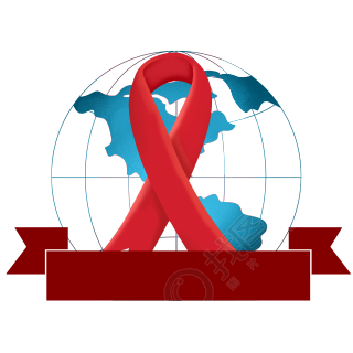 创意设计艾滋病日红丝带棕红色横幅插图
