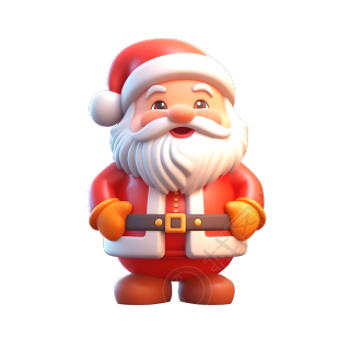 商业设计圣诞老人3D图标PNG元素