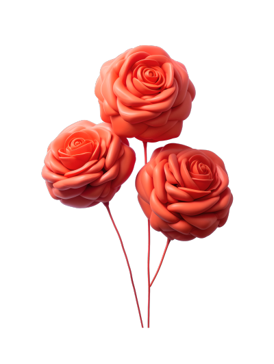 红玫瑰气球花商用素材