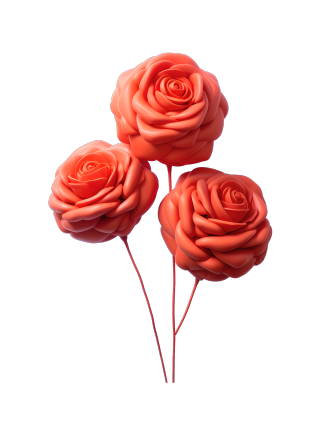 红玫瑰气球花商用素材