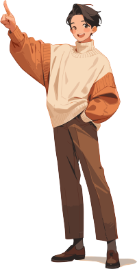 冬季穿搭帅气男生PNG素材