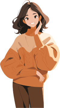 简洁大方的冬季穿搭插画设计