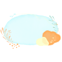 手绘浅蓝色展示框PNG插画