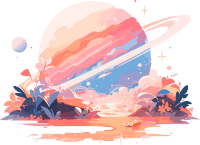 可商用外星行星矢量插画