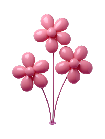 可爱粉色气球花商用素材