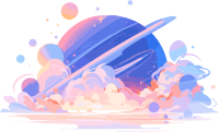 商业创意设计星球元素插画