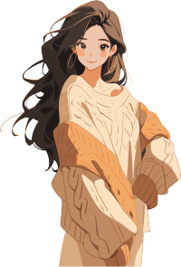 简约女生中式插画设计