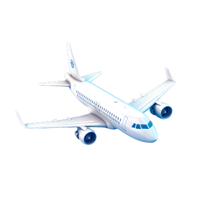商业设计飞机透明背景插画