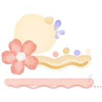 水彩晕染的粉色小花创意设计插画
