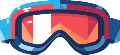 户外运动滑雪护目镜PNG插画设计