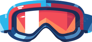 户外运动滑雪护目镜PNG插画设计