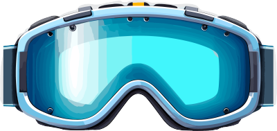 可商用滑雪护目镜透明背景插画