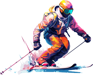 滑雪运动员PNG设计元素
