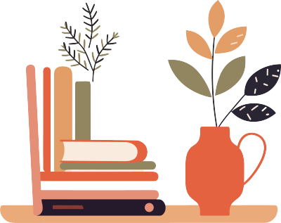 植物装饰书籍插画素材