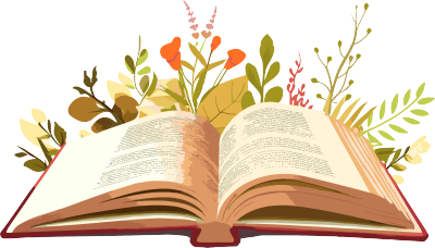 简约插画设计打开的书本素材