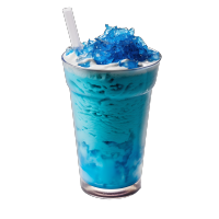 透明塑料杯中的美味奶昔插画