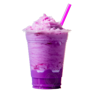 可商用紫色美味奶昔图形素材