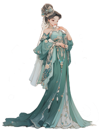 敦煌女神中国风插画素材