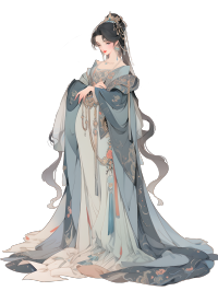 神话般的敦煌女神高清插画素材